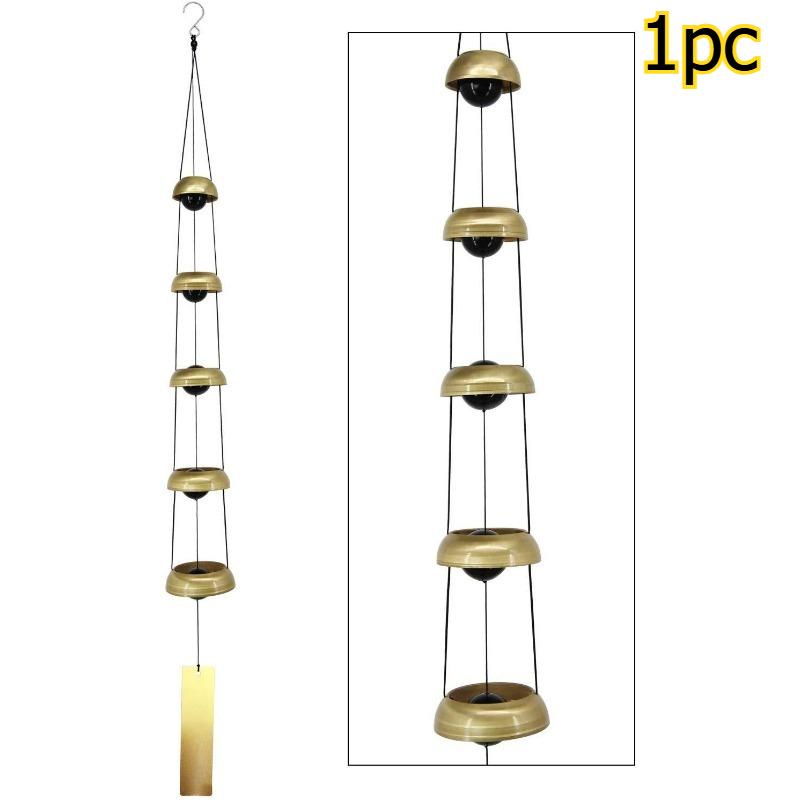 

1pcs 5-Tier pagoda wind Chimes Retro Iron Bell Metal Hanging Ornament Home Decor for Indoor Balcony Garden & Park Decoration