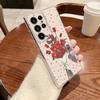 Scarlet Red Rose Flower Case For Samsung Galaxy S26 Ultra S25 FE S24 S23 S22 A54 A15 A35 A55 A16 A36 A56 A17 A37 A57 5G Cover