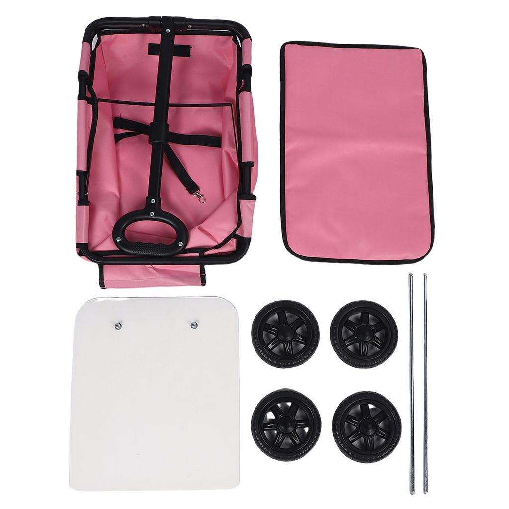 Haustierwagen Multifunktional Faltbar 4 Räder Ziehbar Haustierkarre Tragbar für Outdoor Camping Reisen