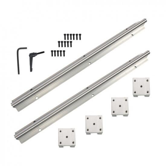 SBR12 400mm Linear Rail 4 SBR12UU Blocks for DIY CNC Mill 2PCS