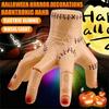 Horror Movie Themed Electric Crawling Hand With LED Lights Scary Noises And Sensor Triggered Movement Halloween Decoration