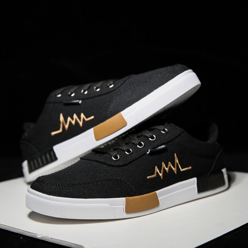 

Весна новая модная мужская обувь универсальная спортивная повседневная парусиновая обувь мужская тканевая обувь студенческие кеды модная обувь 44