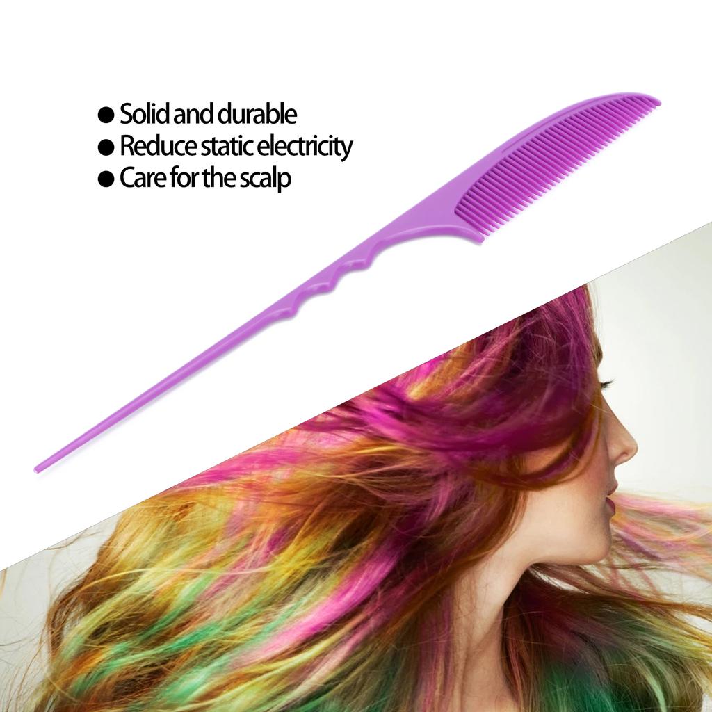 Professional Rat Tail Hair Comb Plastic Hair Styling Teasing Comb AntiStatic Rat Tail Comb