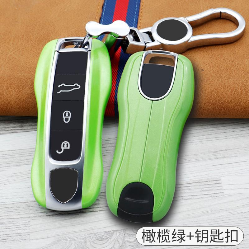 Carbon Fiber Chrome Color For Porsche Cayenne 718 Macan Panamera 911 Boxster Carbon Fiber Pattern Car Key Case Cover Shell Bag