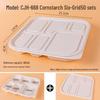 Eco-Friendly Corn Starch Disposable Compartment Food Containers