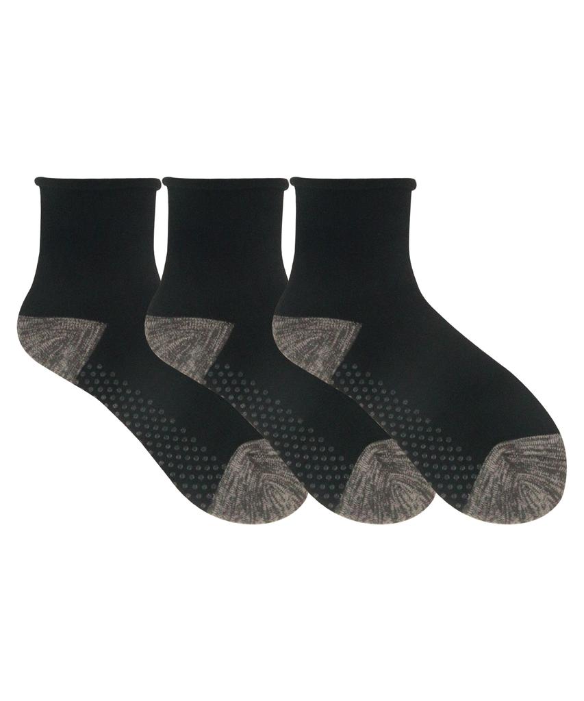 Yangmalsyab Men'S Non-Slip Pile Short Socks 3 Pairs