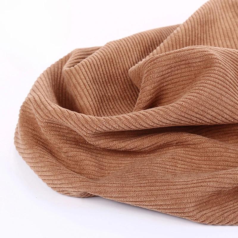 8 Strips Polyester Sand Wash Cotton Corduroy Cloth Non-elastic Cotton Fabric for Men and Women Coat Cloth Head