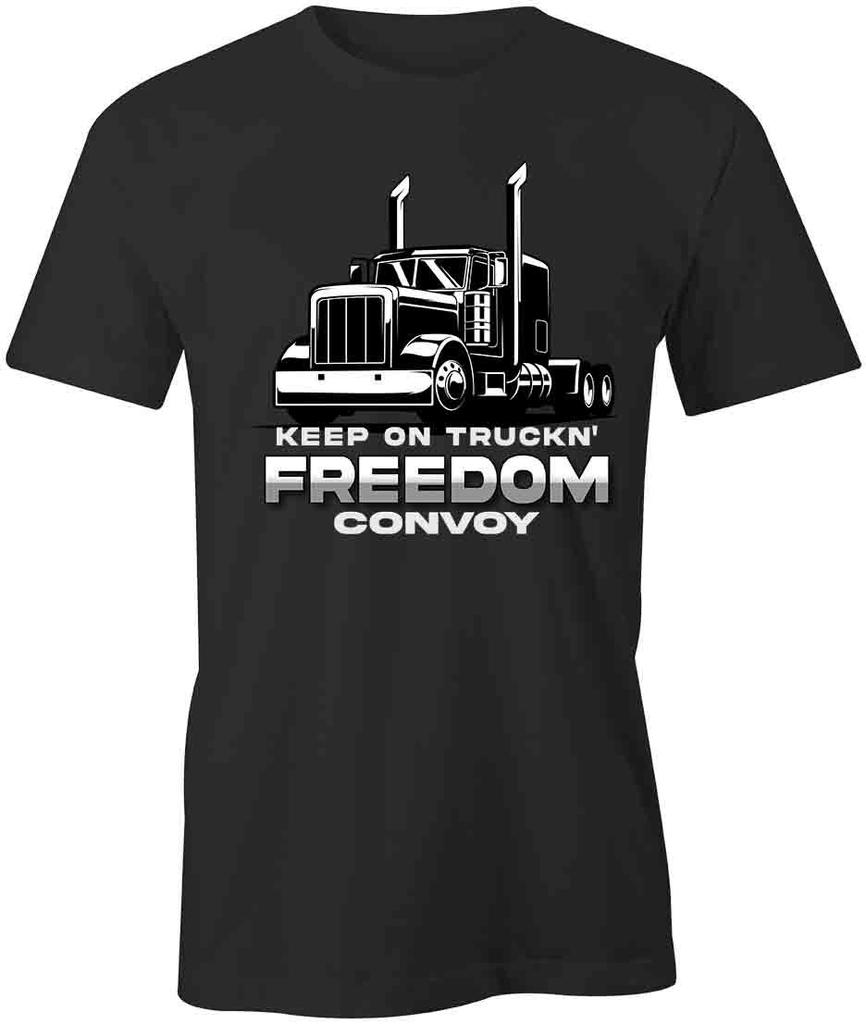 FREEDOM CONVOY TShirt Tee Printed Graphic T-Shirt Gift POLITICAL S1BCA983