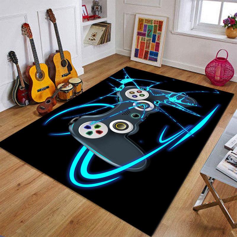 3D Cartoon Gamer Game Controller Area Rug,Carpet Rug for Living Room Bedroom Sofa Doormat Decoration Kid Play Non-slip Floor Mat