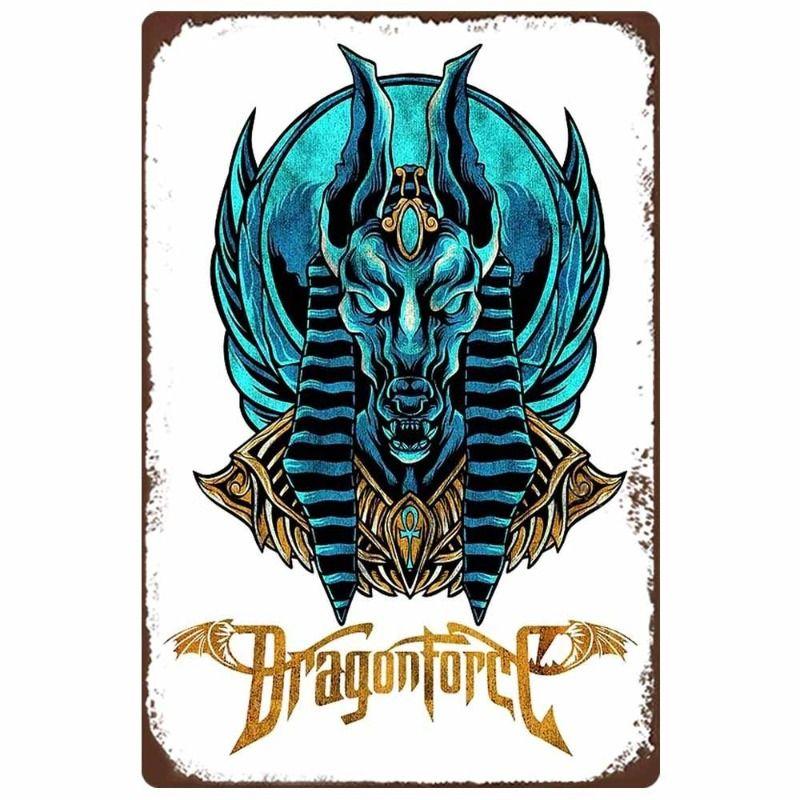 Vintage Ägyptisches Blechschild Wandkunst Heimdekor Metallposter Hängendes Schild