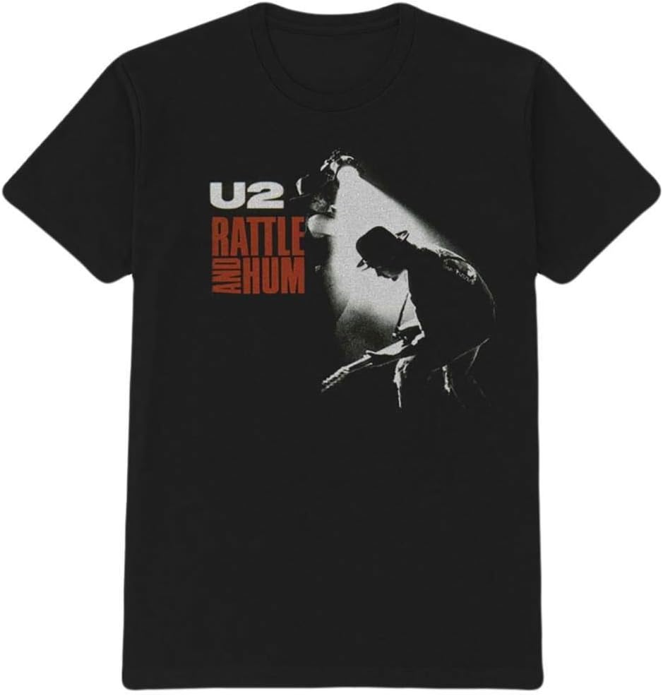 Unisex U2 Rattle and Hum T-Shirt - Black/White/Red - Extra Large L