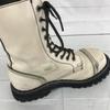Steel Leather Engineer Boots White Steel Toe Mid Length 24.5(USED)
