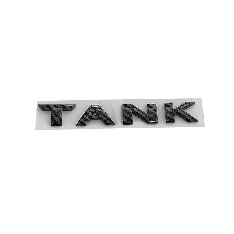 TANK for Rear Tail Logo Tank TANK Letter Logo Displacement Logo Body Modification Sticker 3D StereoscopicTrunk Label