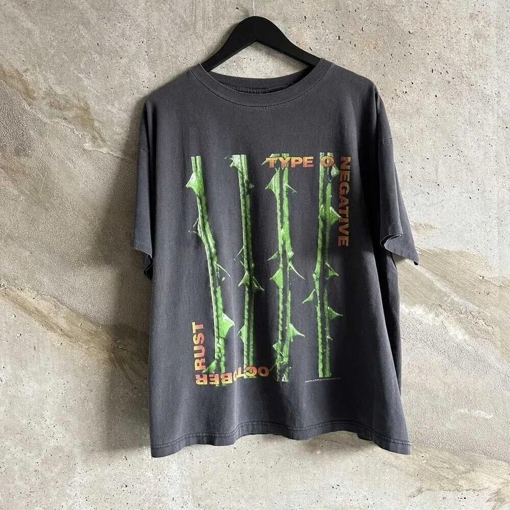 TYPE O NEGATIVE «October Rust» Черный с шипами Унисекс Футболка Репринт S-5XL Унисекс Футболка M