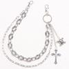 Punk Style Double-Layer Skull Pendant Chain for Pants – European & American Fashion