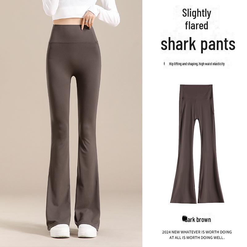 High-Waist Yoga Horseshoe Pants: Tummy Control, Slimming, Barbie Flare, Autumn Outerwear for Women