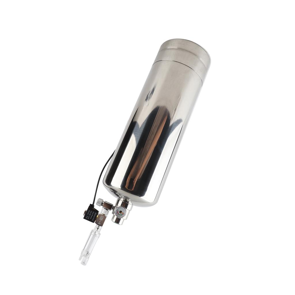 CO2 Generator System Aquarium Carbon Dioxide Generator Kit with Stainless Steel Bottle and Refiner
