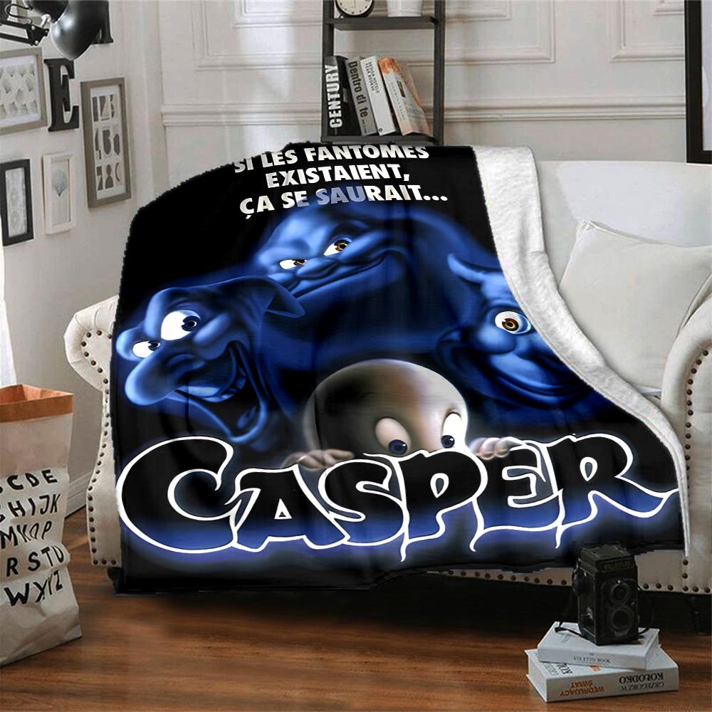 1pc Casper3 Blanket, Gift, for Men and Women, Soft Blanket, Good for Sofa Bed Couch Travel, Lightweight Flannel Blanket