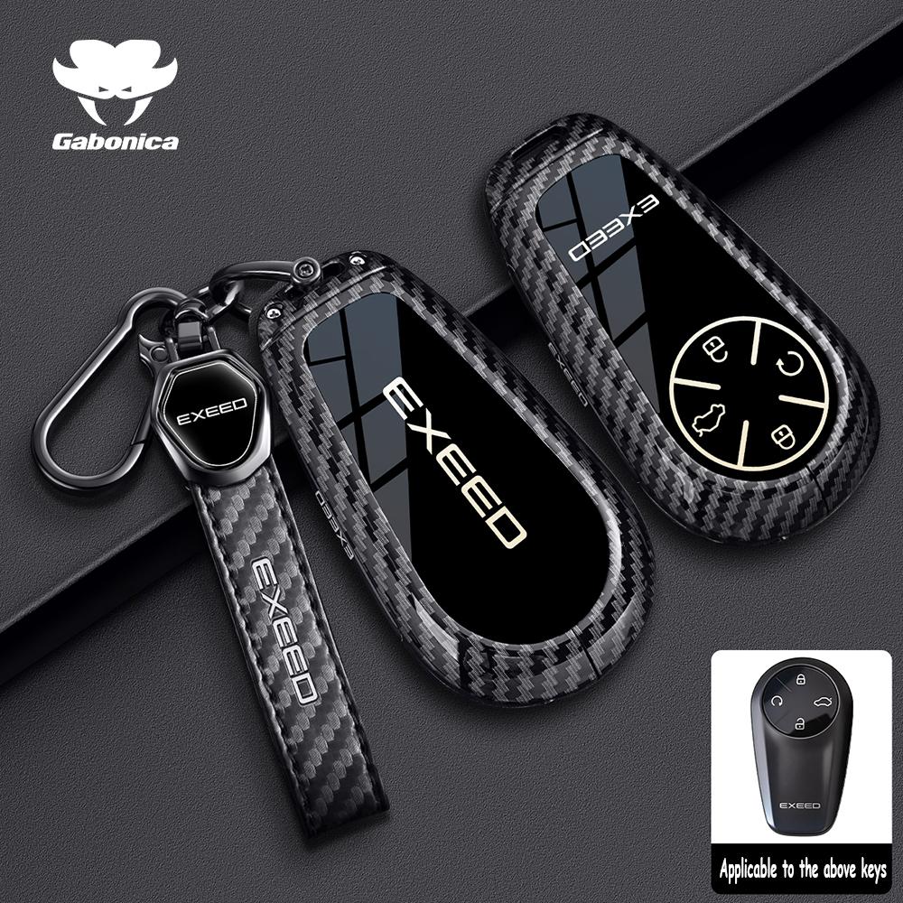 For Chery Exeed Vx Rx Cdm Fl Lx Txl Phev Car Key Case Remote Cover Shell Keychain Housing Ring Holder Fob Interior Accessories