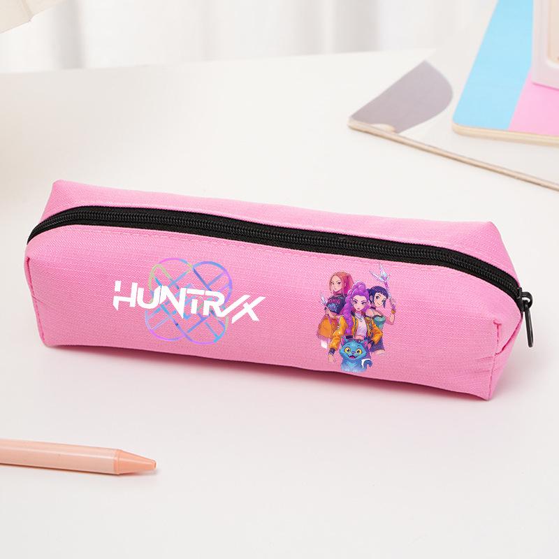 K-pop Demon Hunter Girl Group Pencil Case - Cartoon Oxford Cloth Stationery Bag for Primary School Students