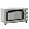 Mini Oven, 21 L Toaster Oven with 1 Wire Rack and 1 Baking Tray, 3 Cooking Modes, 100 Degrees C-230 Degrees C, Stainless Steel, Glass, Silver
