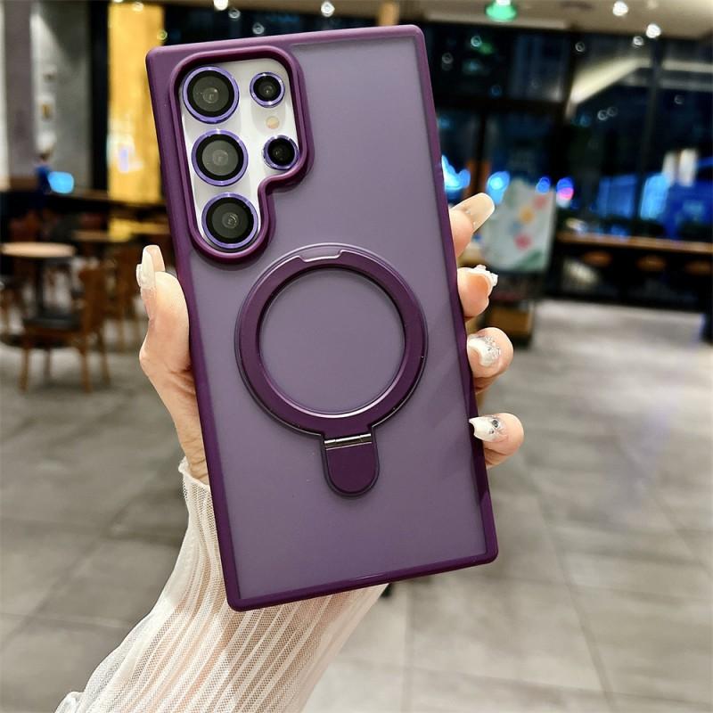 Matte TPU Magnetic Phone Case With Built-in Kickstand IPhone 17 Pro Max Shockproof Lens Guard Compatible MagSafe