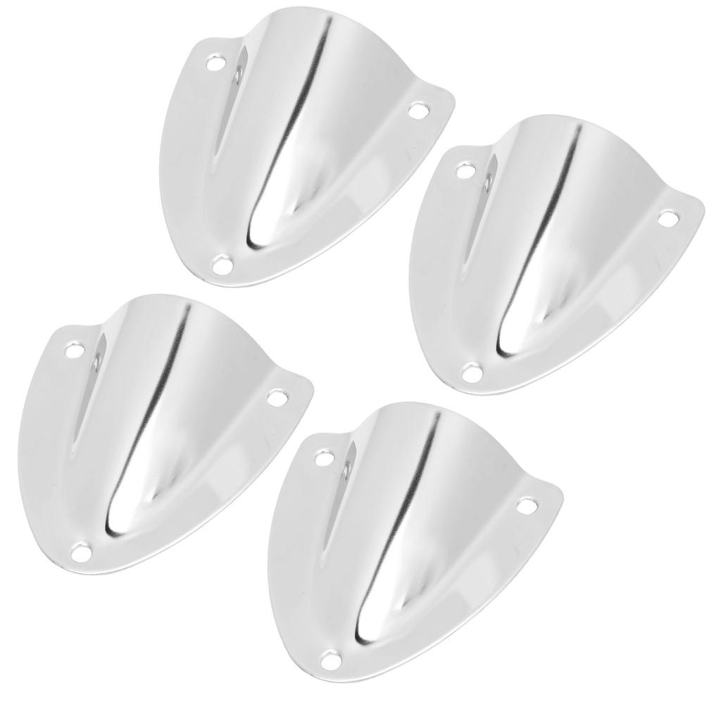 4PCS Marine Wire Cable Vent Cover Polished Easy Installation Stainless Steel Clam Shell Ventilator for Boat Yacht