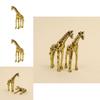 Small Copper Giraffe Statue Unique Artistic Craft For Home Office Or Market Display