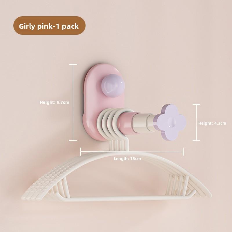 Stretchable Hanger Storage Rack - A Household Hanger Storage Solution That Uses Suction Cups and Doesn't Require Drilling Holes.