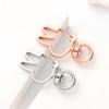 10Pcs Rabbit Hollow Key Chain Key Ring Keychain Diy Accessories Lobster Clasp