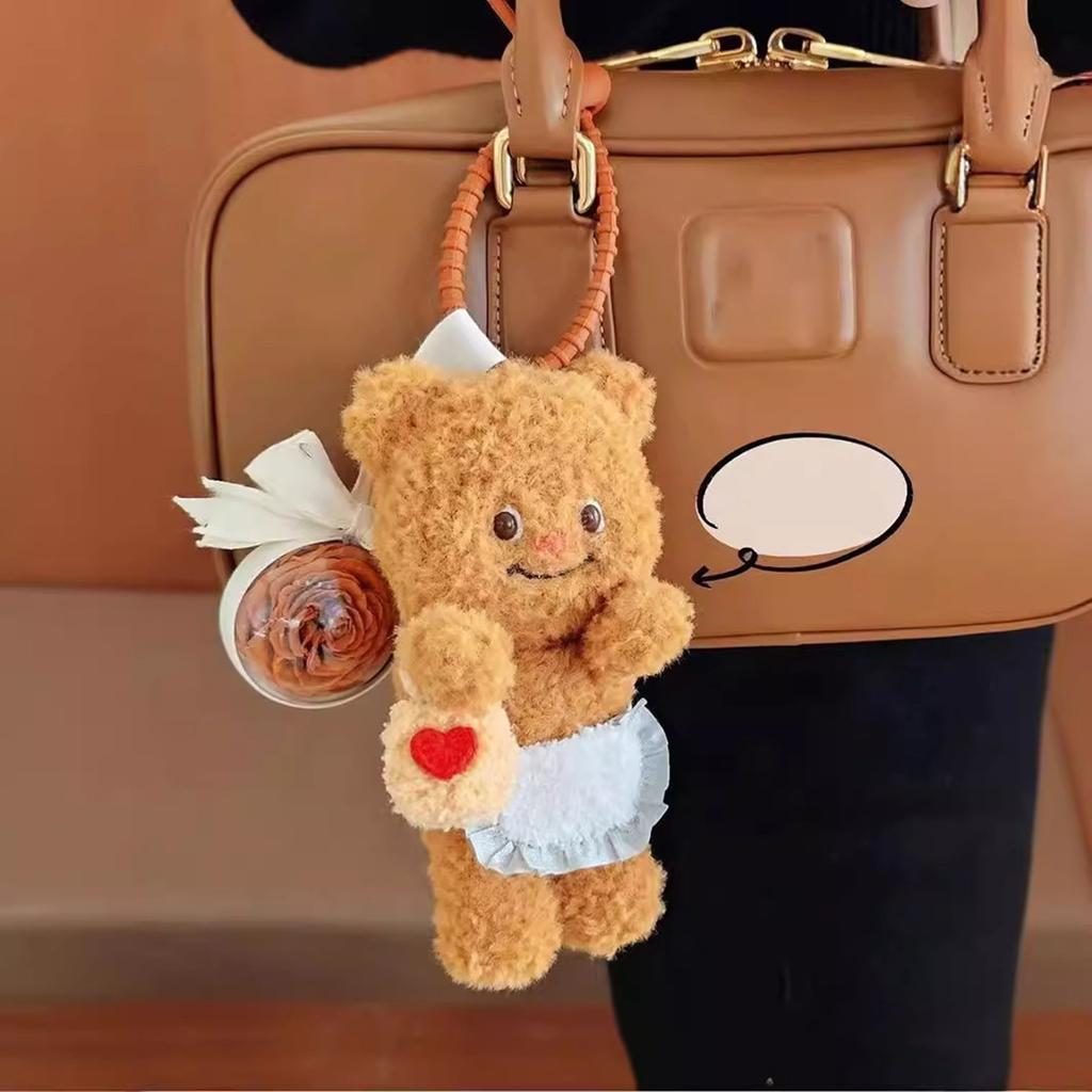 Soft Bear Pendant Fashionable Bag Decoration Cute Bear Keychain Cute Keyrings Backpack Key Rings Car Key Chain Accessory