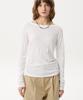 MIDNLOW Crinkle Long Sleeve T-Shirts (White)
