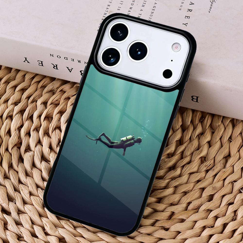 Scuba Diver Diving pattern Phone Case Cover For Magsafe Wireless Charger For iPhone 17 Pro Max 16 14 13 12 11 15 Air iPhone 14