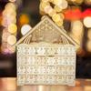 Wooden Christmas Advent Calendar With 24 Storage Drawers Village House Countdown To Christmas Refillable DIY Countdown Calendar