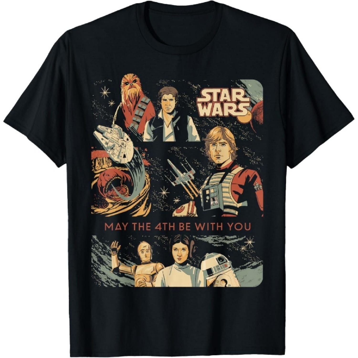 

Star Wars May the 4th Be With You Classic Vintage Art T-Shirt XXXXXL різнокольоровий