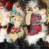 5Pcs Standing Santa Claus Doll Christmas Tree Hanging Ornaments Small 7 inch Xmas Decorations