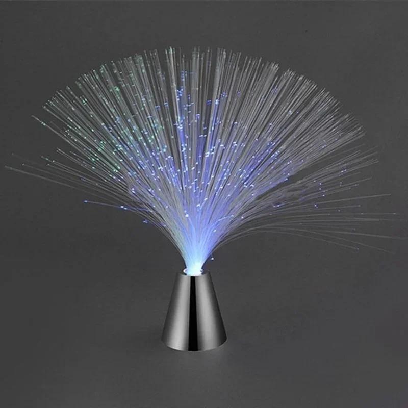 New Creative LED Fiber Optic Star Lamp Color Changing Ambient Night Light Desktop Decoration Ornament Festival Holiday Gift