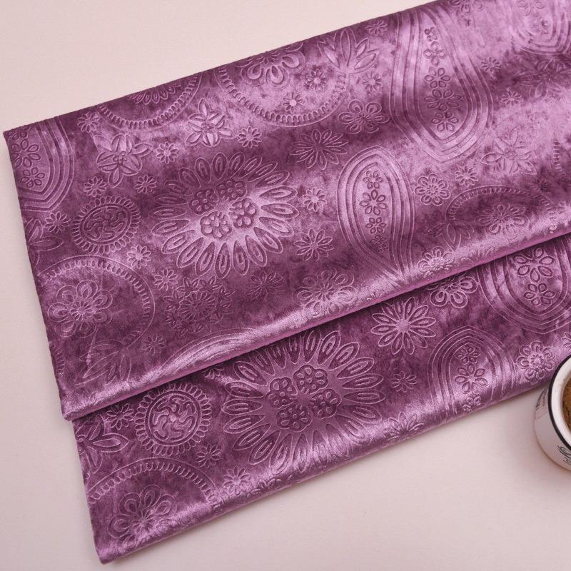 High Quality 3D Embossed Velvet Upholstery Fabric Solid Color for DIY Sewing Sofa Cover Throw Pillow Home Decoration Accessories
