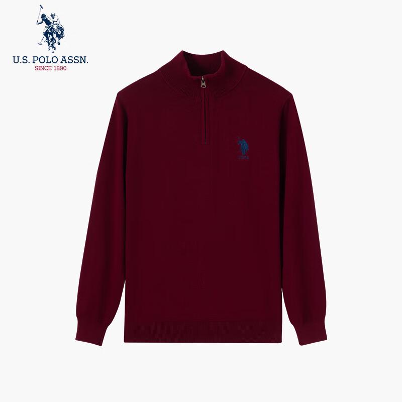 U.S. Polo Assn. Men's Stand-Up Collar Cotton Knit Sweater