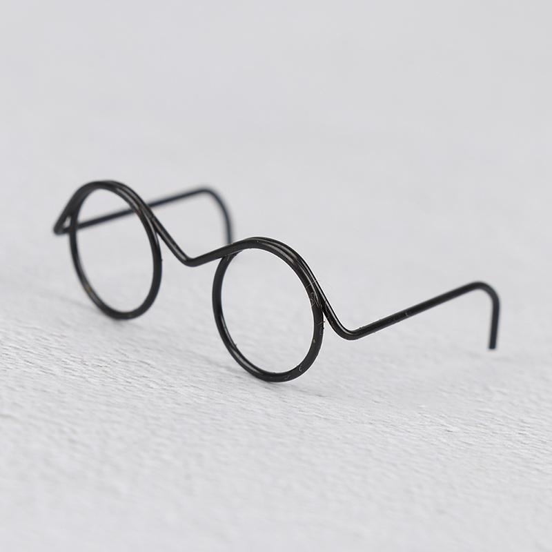 10pcs 3cm Mini Round Eyeglass Frame, DIY Made Of Steel Wire With Swing Accessories, Essential For Handmade Production