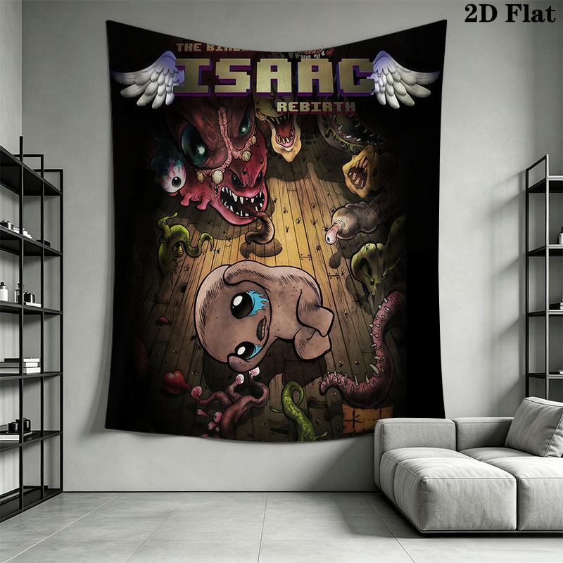 TBOI poster Wall Hanging Printed Fabric Blanket Decorative Tapestries for Bedroom Living Room Home Decor