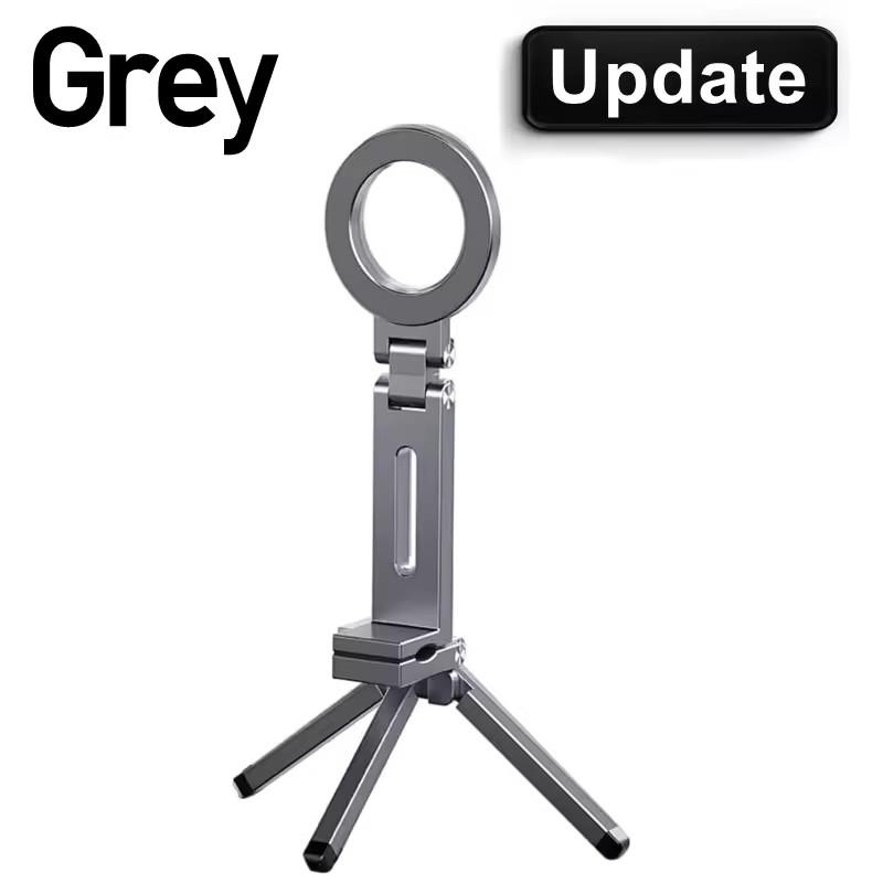 Foldable Magnetic Phone Tripod Holder, 360° Rotating Portable Stand For iPhone Samsung Travel Video Shooting Desk Plane /Train