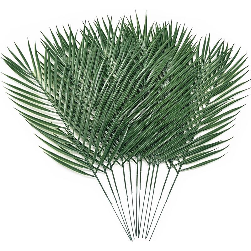 10Pcs Artificial Palm Tropical Leaves Monstera Leaves for Hawaiian Party Beach Table Wedding Baby Shower Birthday Decoration