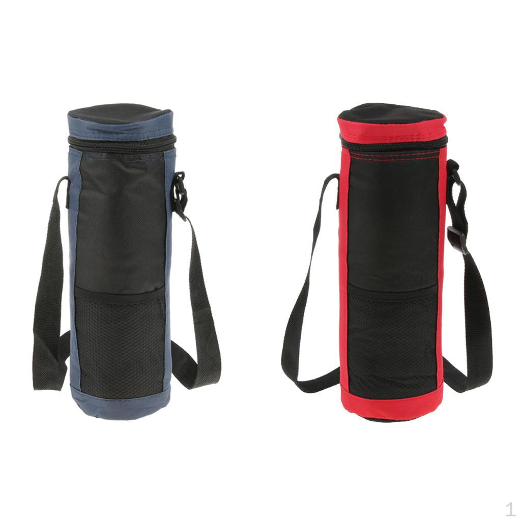 2 Pieces Oxford Water Bottle Pouch Guard Insulated Thermal Carrier Bag, Lunch Drinks Bottles
