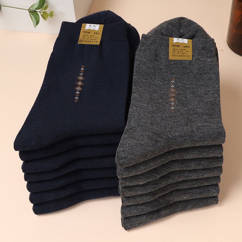 Men's Spring and Summer Sweat Absorbable Breathable Wear Resistant Antibacterial Tube Socks