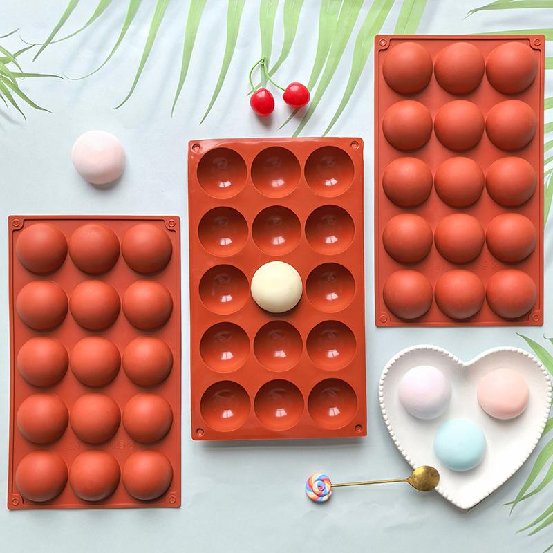 3D Ball Round Half Sphere Silicone Mold For Diy Baking Pudding Mousse Chocolate Eco-Friendly Cake Mold Kitchen Accessories Tools