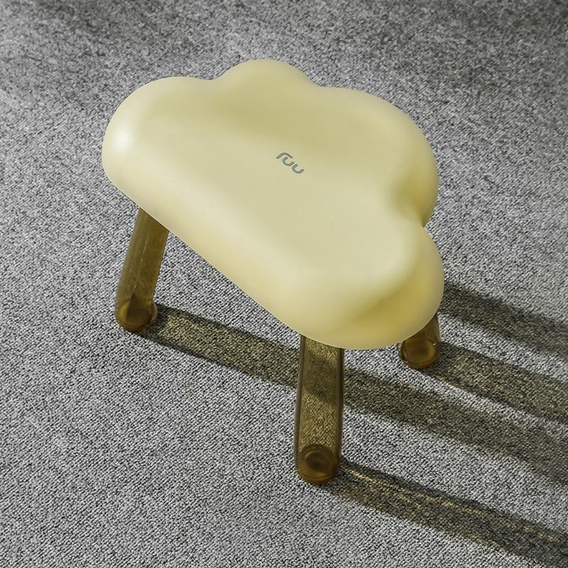 Cloud Light Luxury Chair Strong Load-bearing Capacity Wide Seating Area Hallway Ottoman Living Room Plastics Seat for Bedroom