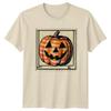 Jack O Lantern Halloween Holidays Unisexs TShirt Unisexs Tee Vintage Stamp Graphic