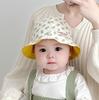 Baby Girls' Reversible Sun Hat, Floral Pattern, Lightweight Spring/Autumn Bucket Style for Sun Protection