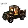 Retro Pickup Truck Decor Christmas Night Light with Snow Lantern, Battery Creative Gifts for Family Operated Decorative LED Lamp Home Bedroom, Holiday